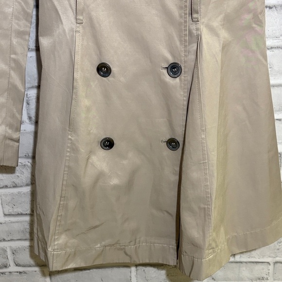 Aeropostale pretty little liars Beige Trench Coat Black Studded Sleeves, XS - Picture 7 of 10